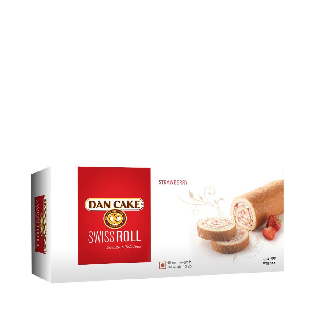 DAN CAKE STRAWBERRY SWISS ROLL 200GM